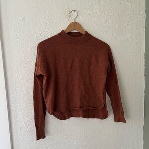 Madewell 100% wool Burnt orange sweater size M